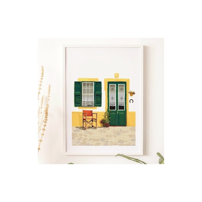 Casa Menorquina de Poble - Illustration par Nura Art