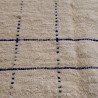 Grand Peludo Crème - Rectangle Bleu