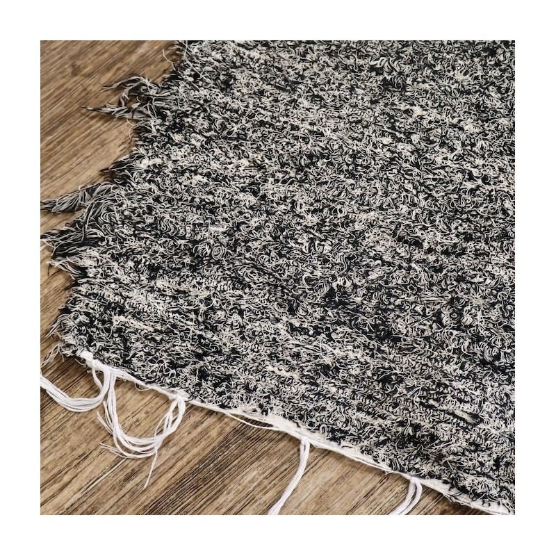 Grand tapis peludo Preto