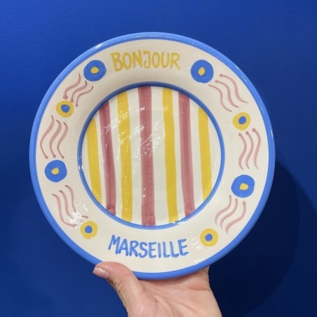 Assiette décorative - Bonjour Marseille