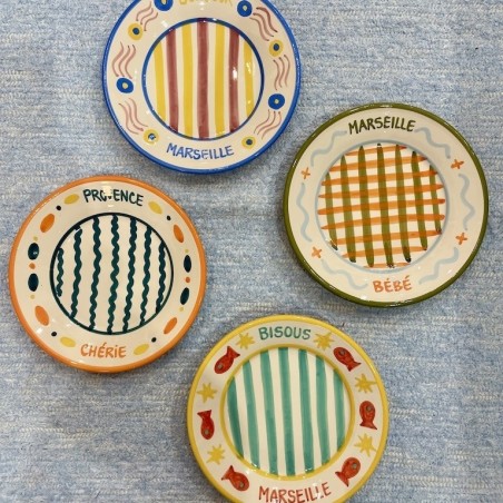 Assiette décorative - Bonjour Marseille