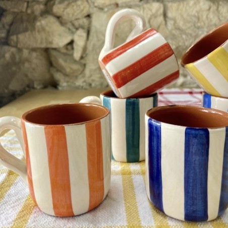 Tasse à café listas larges avec anse