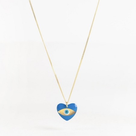 AZUL - Bord de l'eau - Collier cœur - Œil grec