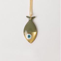 AZUL Concept Store | Bord de l'Eau | Collier poisson - Œil grec AZUL Concept Store | Bord de l'Eau | Collier poisson - Œil grec