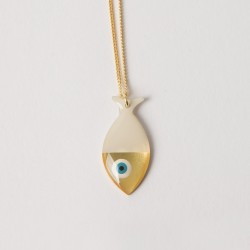 AZUL Concept Store | Bord de l'Eau | Collier poisson - Œil grec AZUL Concept Store | Bord de l'Eau | Collier poisson - Œil grec
