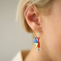 AZUL Concept Store | Bord de l'Eau | Boucles d'oreilles poisson - Œil grec AZUL Concept Store | Bord de l'Eau | Boucles d'oreilles poisson - Œil grec