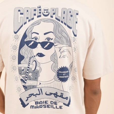 AZUL - T-Shirt Café de la plage - LYOUM