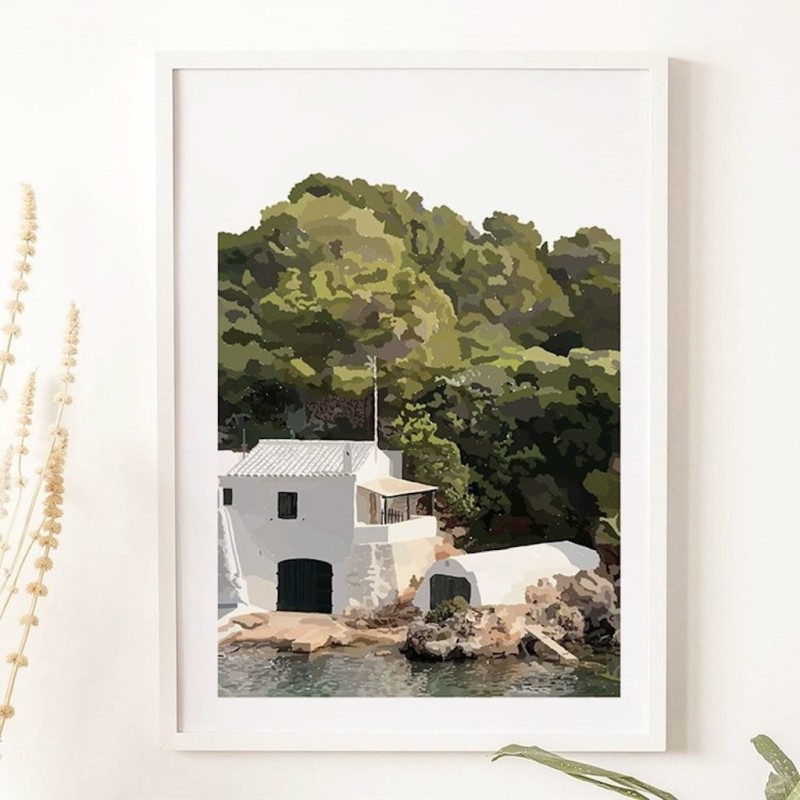 Cala de Binisafuller - Illustration par Nura Art