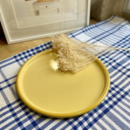 AZUL - Plateau 28cm émaillé Citron & Jaune - Elifle