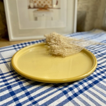 AZUL - Plateau 28cm émaillé Citron & Jaune - Elifle