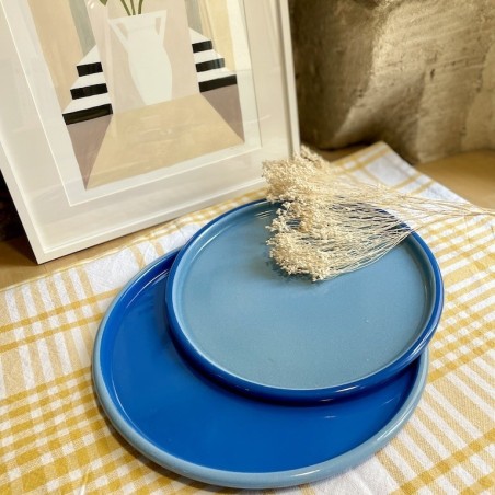 AZUL - Plateau 28cm émaillé Bleu & Cobalt - Elifle