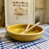 AZUL - Petit plat à four rond émaillé Jaune & Citron - Elifle