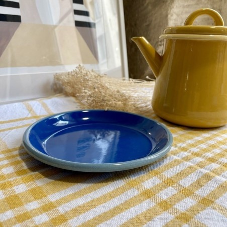 AZUL - Assiette émaillée Cobalt & Bleu - Elifle