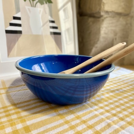 AZUL - Grand saladier émaillé Cobalt & Bleu - Elifle