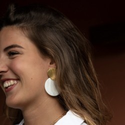 Boucles d'Oreilles La Succulente nacrée