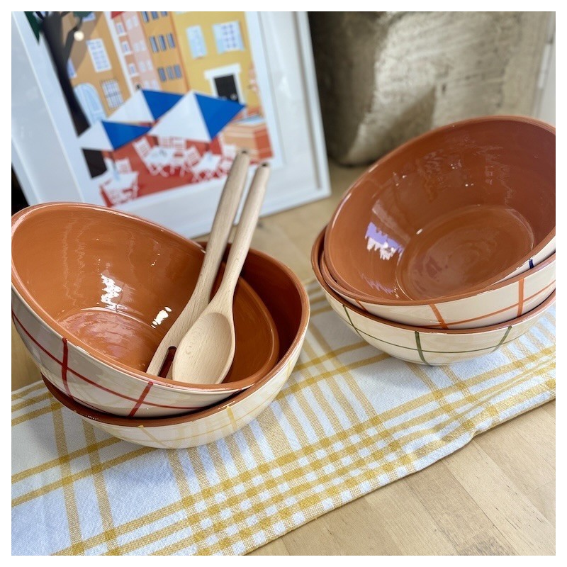 Saladier rond quadrillé ⌀ 27cm