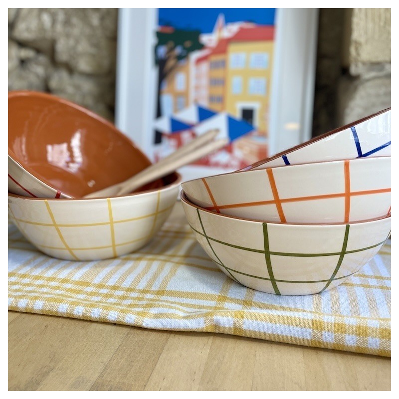 Saladier rond quadrillé ⌀ 27cm