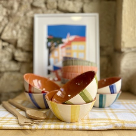 Saladier rond Lignes claires / foncées ⌀ 18cm