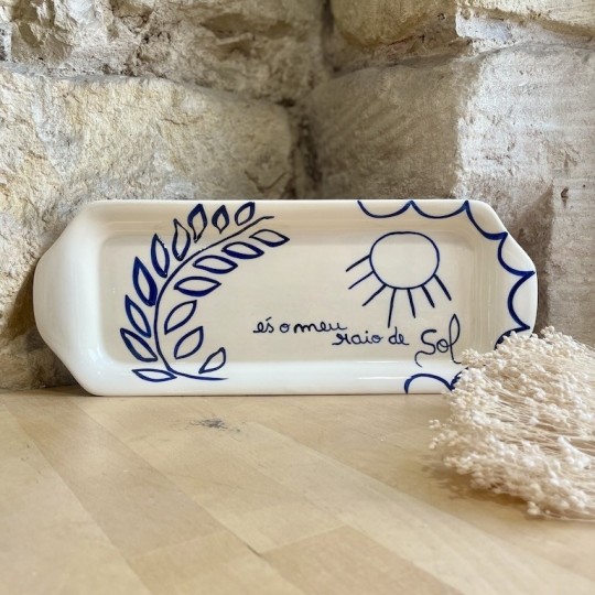 AZUL - Plat à tarte "Es o meu raio de sol" Saudade Azul - Ollarus