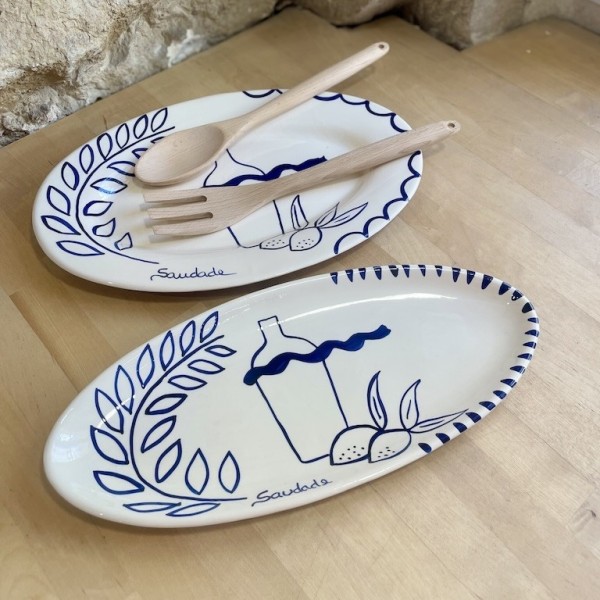 AZUL - Plat oval Saudade Azul - Ollarus