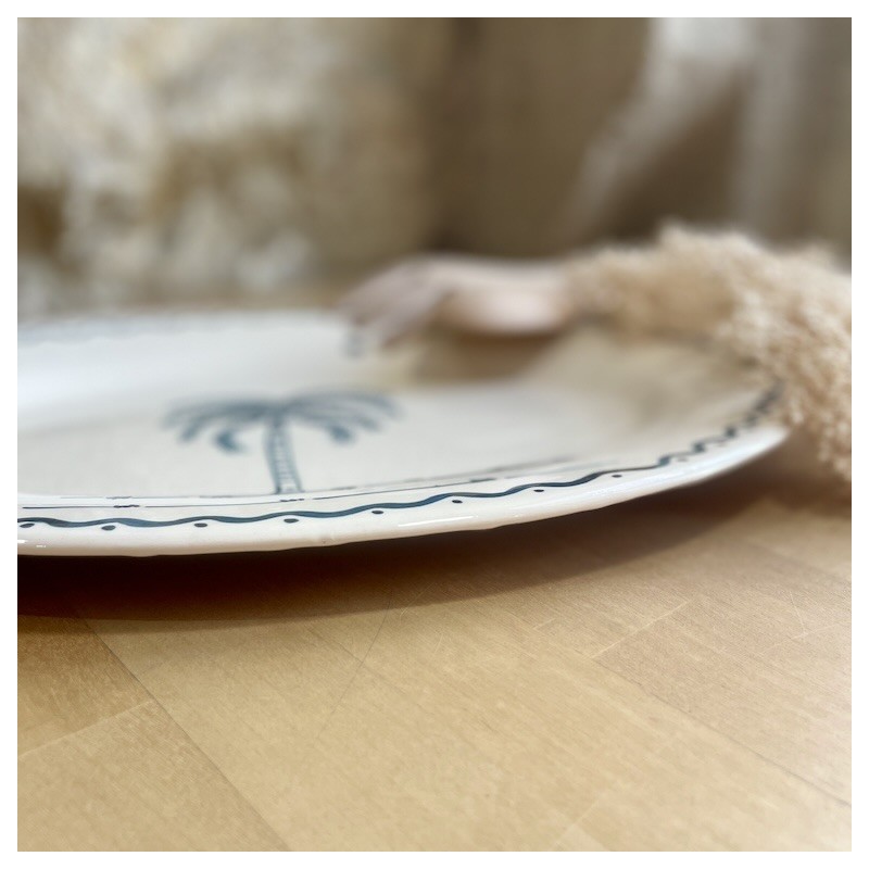 AZUL - Plat creux oval Palmeira - Ollarus