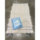Tapis portugais en coton recyclé – 50 cm x 100 cm - Motif rectangle bleu outremer