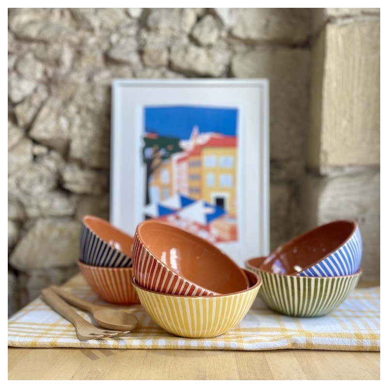 Saladier rond listas ⌀ 27cm