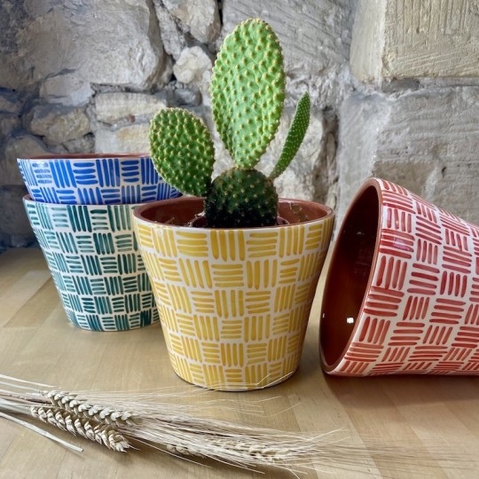 AZUL - Grand cache pot Ethnic