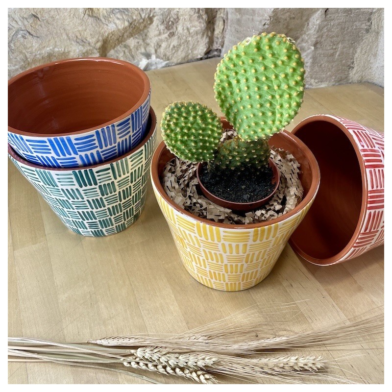 AZUL - Grand cache pot Ethnic