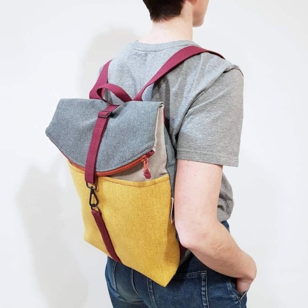 AZUL - Sac à dos Iconic - Hojas - Numon