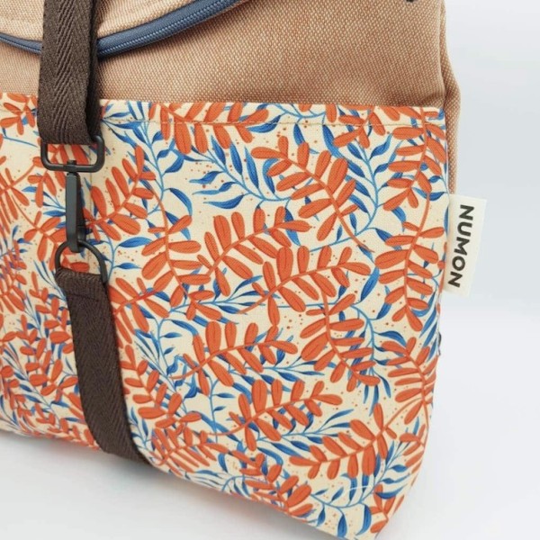 AZUL - Sac à dos Iconic - Hojas - Numon