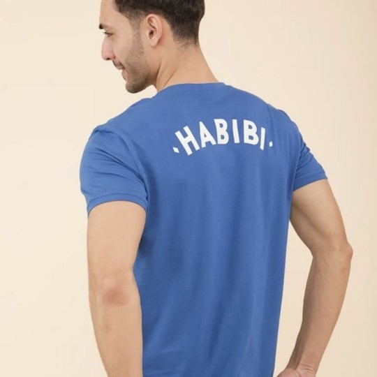 AZUL - LYOUM - T-shirt Habibi bleu
