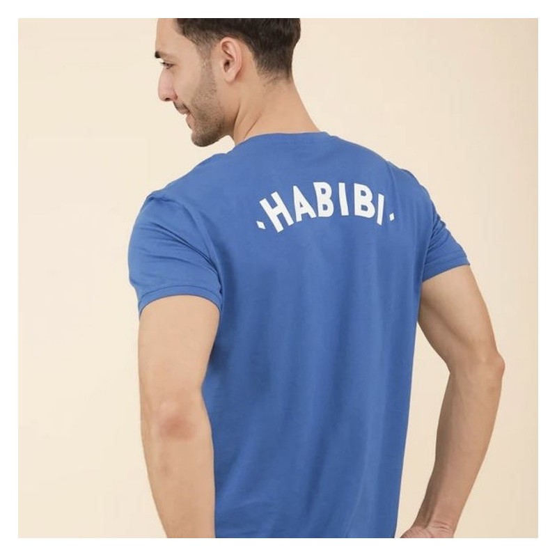 AZUL - LYOUM - T-shirt Habibi bleu