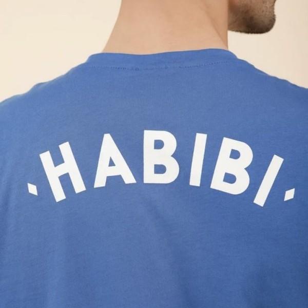 AZUL - LYOUM - T-shirt Habibi bleu