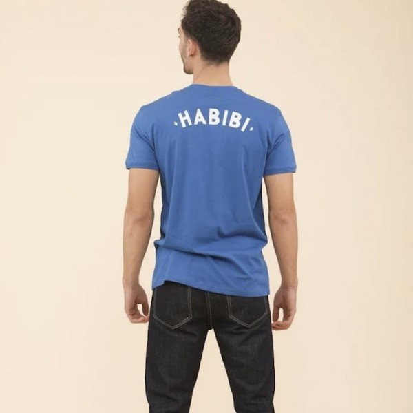 AZUL - LYOUM - T-shirt Habibi bleu