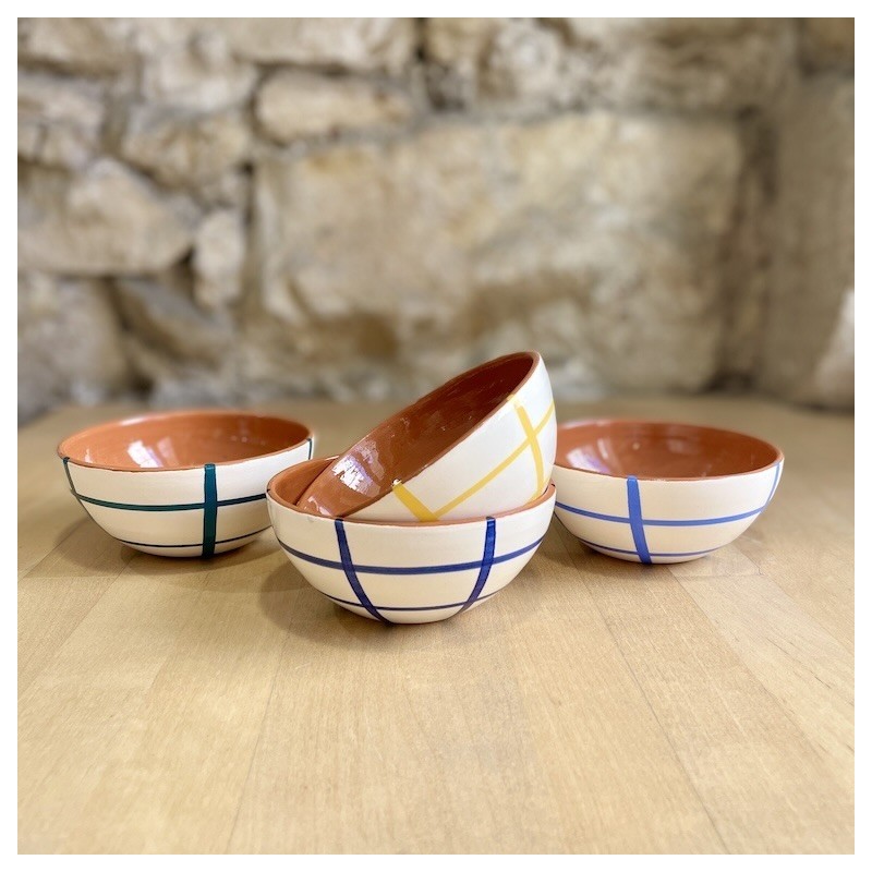 AZUL - Bol rond quadrillé ⌀ 12cm