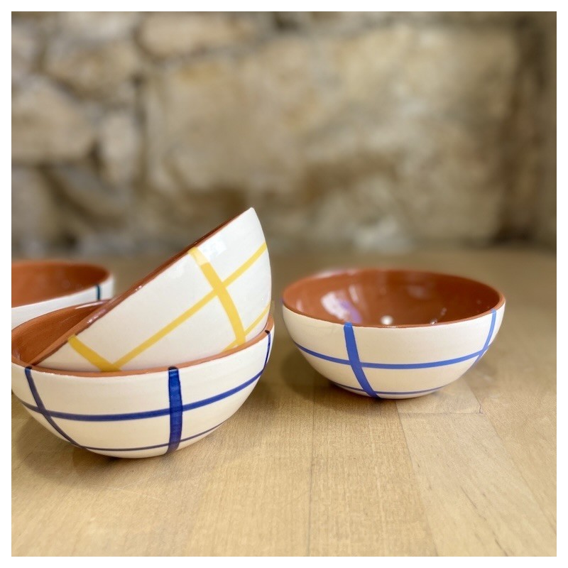 AZUL - Bol rond quadrillé ⌀ 12cm