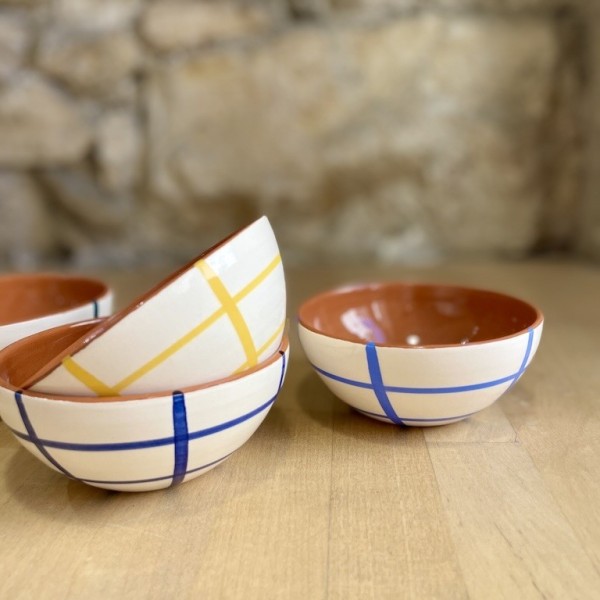 AZUL - Bol rond quadrillé ⌀ 12cm