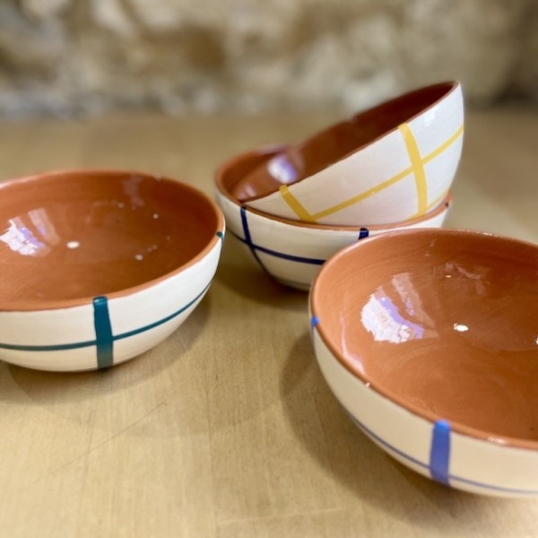 AZUL - Bol rond quadrillé ⌀ 12cm
