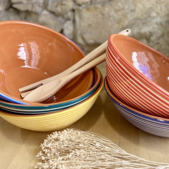 Saladier rond lignes horizontales ⌀ 27cm