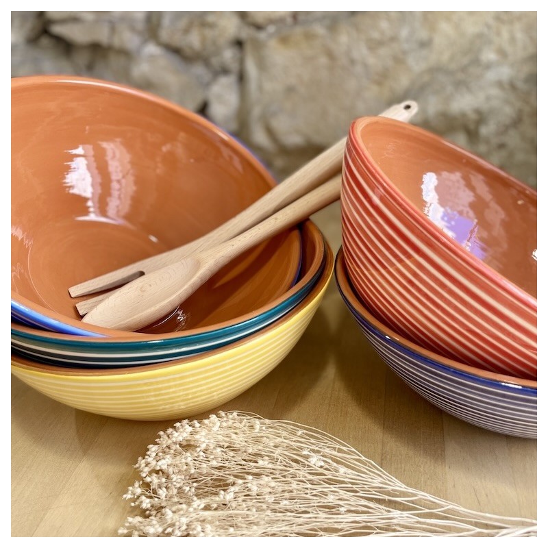 Saladier rond lignes horizontales ⌀ 27cm