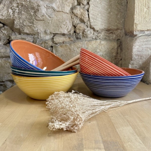 Saladier rond lignes horizontales ⌀ 27cm
