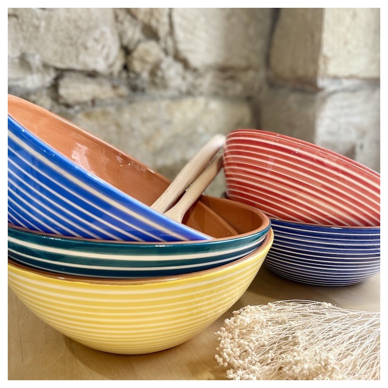 Saladier rond lignes horizontales ⌀ 27cm