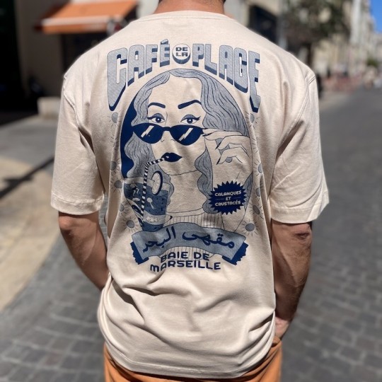 AZUL - T-Shirt Café de la plage - LYOUM