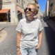 AZUL - T-Shirt Café de la plage bleu - LYOUM