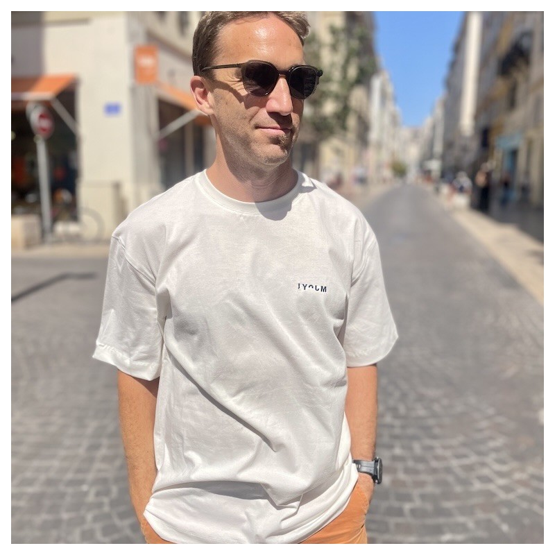 AZUL - T-Shirt Café de la plage loose Blanc - LYOUM