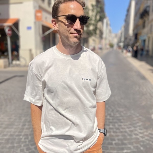 AZUL - T-Shirt Café de la plage loose Blanc - LYOUM
