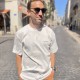 AZUL - T-Shirt Café de la plage loose Blanc - LYOUM