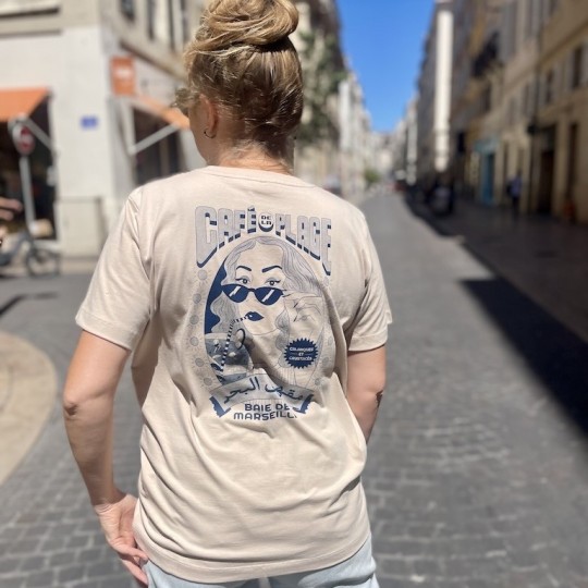 AZUL - T-Shirt Café de la plage Sable - LYOUM