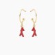 AZUL - Boucles d'oreilles Créole Corail  - Sofia Godinho